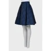 Navy blue embossed skirt