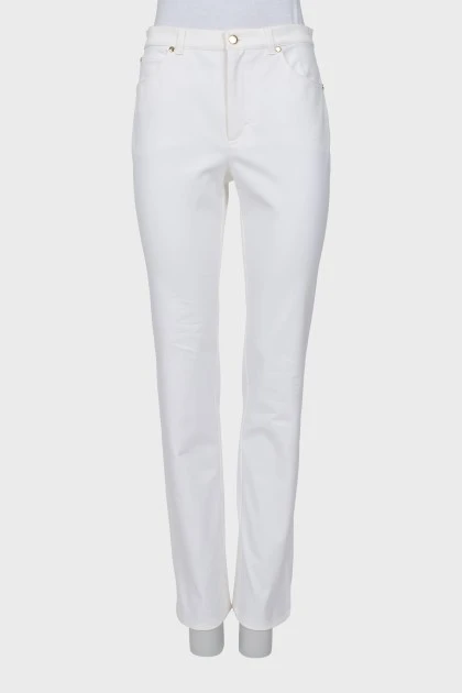 Straight-leg jeans in white
