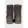Warm UGG boots in gray
