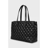 Quilted leather tote bag