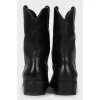 Mid heel leather boots
