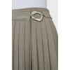 Pleated midi skirt with zipper