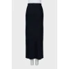 Blue wool skirt