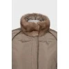 Fitted jacket with fur collar