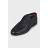 Men's blue leather loafers