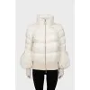 White down jacket with voluminous sleeves