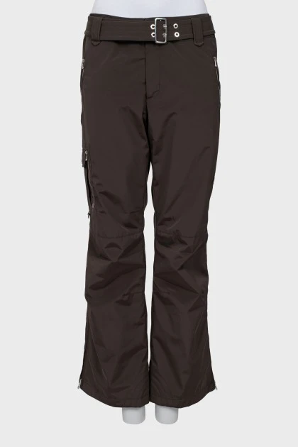 Brown ski pants