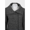 Cropped gray wool coat