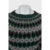 Wool sweater decorated with rhinestones