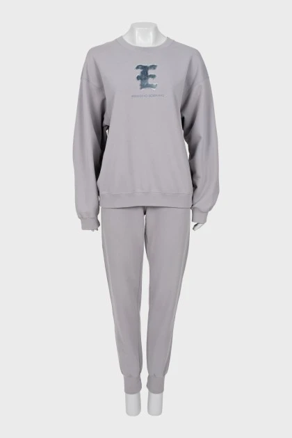Tracksuit with ribbed print