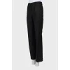 Wool black trousers with arrows