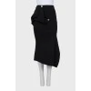 Wool skirt with side slit