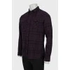 Men's purple checkered shirt