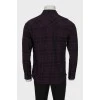 Men's purple checkered shirt