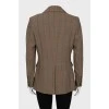Fitted jacket with stripe print