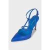 Blue pointed toe shoes