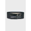 Eco-leather belt with brand logo
