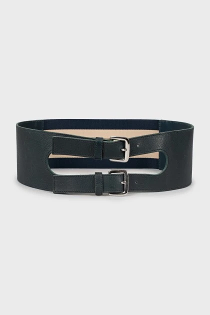 Eco-leather belt with brand logo