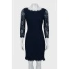 Lace dress with 3/4 sleeves