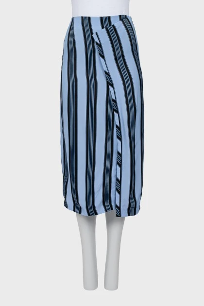 Striped skirt with slit