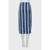 Striped skirt with slit