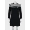 A-line dress with mesh