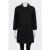 Black raincoat with 3/4 sleeves