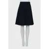 Wool blue A-line skirt