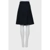 Wool blue A-line skirt