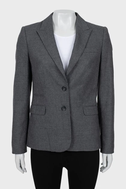 Slim fit gray wool jacket