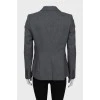 Slim fit gray wool jacket