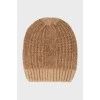 Light brown knitted hat