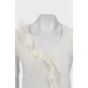 White blouse with frill