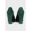 Green Square Toe Shoes