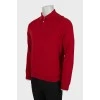 Men's red knitted jumper