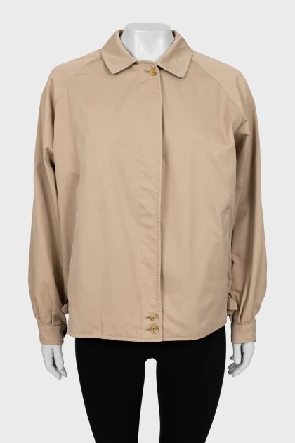 Beige jacket with zipper