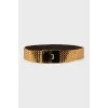 Gold-tone elastic belt