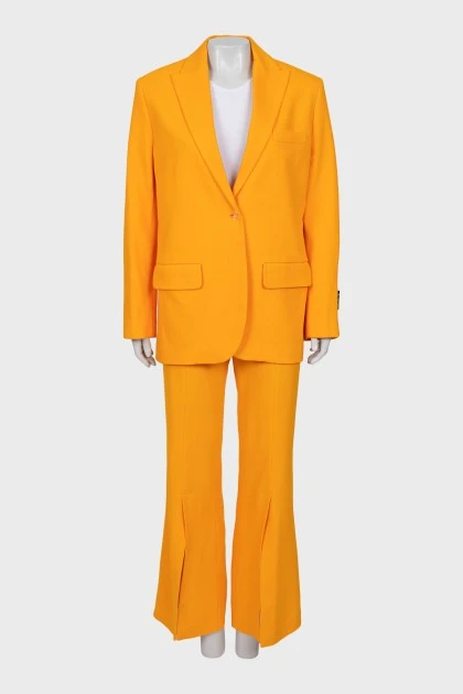 Orange suit with trousers