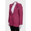 Two-color jacket in check print