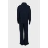 Blue knitted suit