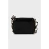 Leather wallet with silver chain
