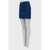 Blue mini skirt with tag