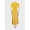 Suit with yellow culottes
