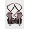 Purple suede sandals