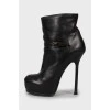 Insulated stiletto ankle boots