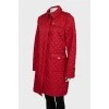 Quilted red fitted jacket