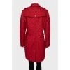Quilted red fitted jacket