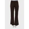 Brown velor trousers