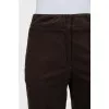 Brown velor trousers