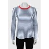 Loose-fit long sleeve with stripes